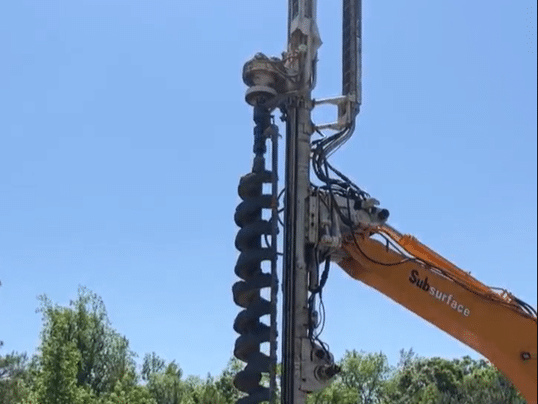 photo of auger cast pile drill rig
